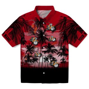 Motorcycle Sunset Scene Hawaiian Shirt Best selling