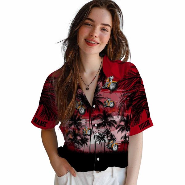 Motorcycle Sunset Scene Hawaiian Shirt Trendy