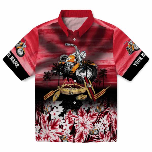 Motorcycle Tropical Canoe Hawaiian Shirt Best selling