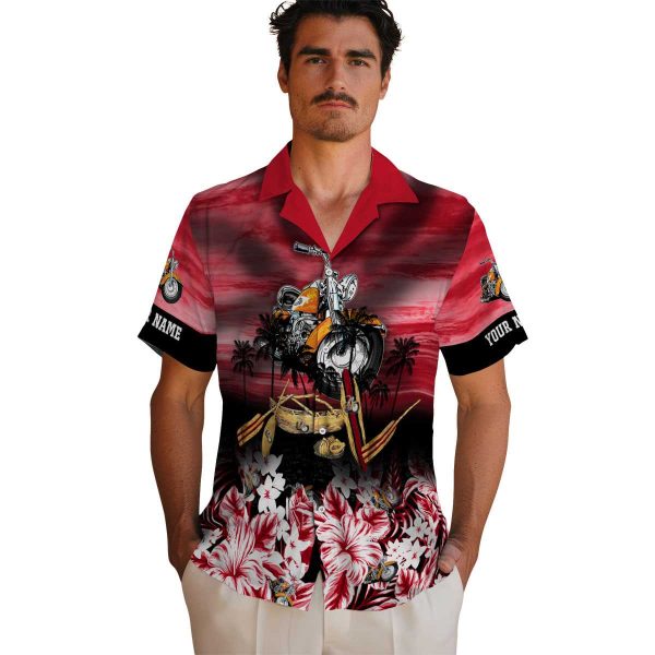 Motorcycle Tropical Canoe Hawaiian Shirt High quality