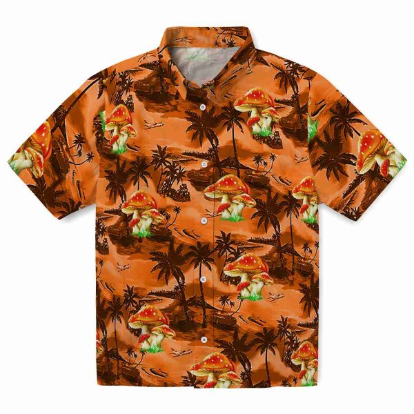 Mushroom Coastal Palms Hawaiian Shirt Best selling