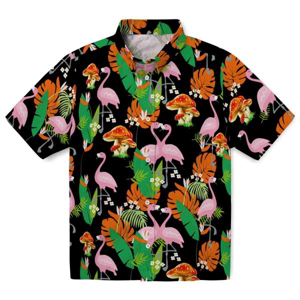 Mushroom Flamingo Foliage Hawaiian Shirt Best selling