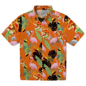Mushroom Flamingo Leaves Hawaiian Shirt Best selling