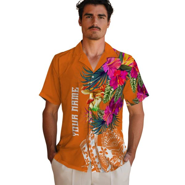 Mushroom Floral Polynesian Hawaiian Shirt High quality