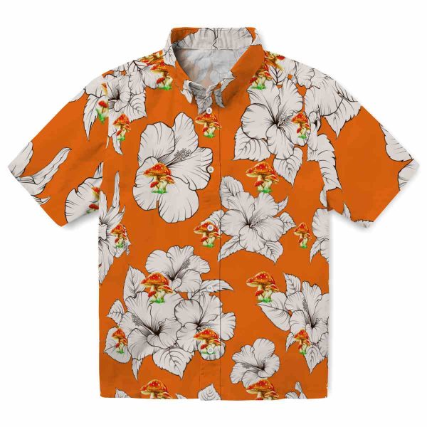 Mushroom Hibiscus Blooms Hawaiian Shirt Best selling