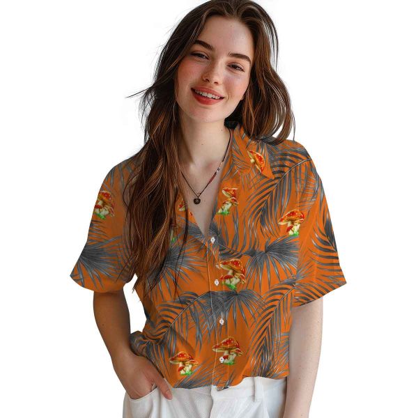 Mushroom Leafy Palms Hawaiian Shirt Trendy