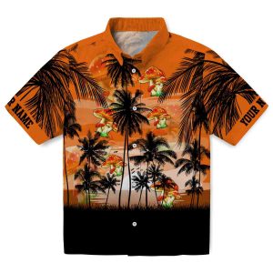 Mushroom Sunset Scene Hawaiian Shirt Best selling