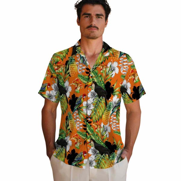 Mushroom Tropical Toucan Hawaiian Shirt High quality