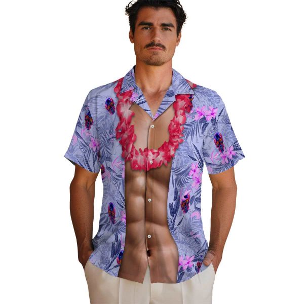 Neon Chest Illusion Hawaiian Shirt High quality