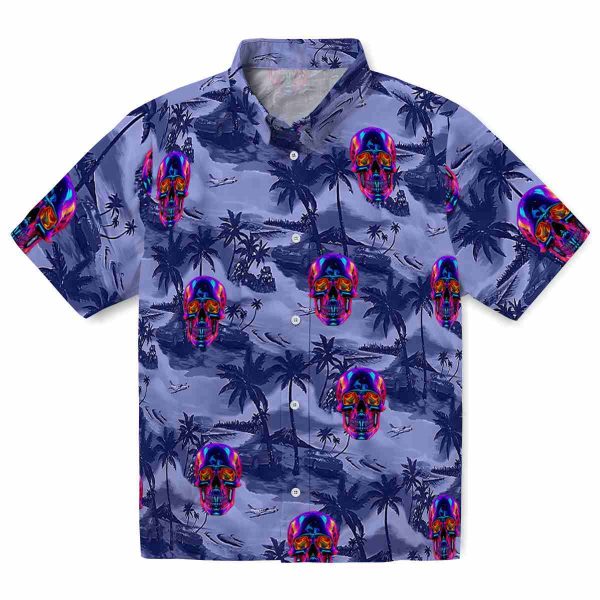 Neon Coastal Palms Hawaiian Shirt Best selling