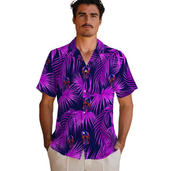 Neon Leafy Palms Hawaiian Shirt High quality