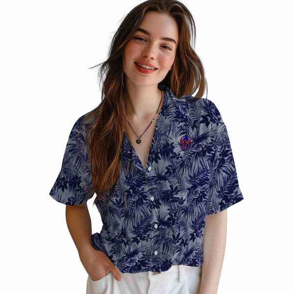 Neon Leafy Pattern Hawaiian Shirt Trendy