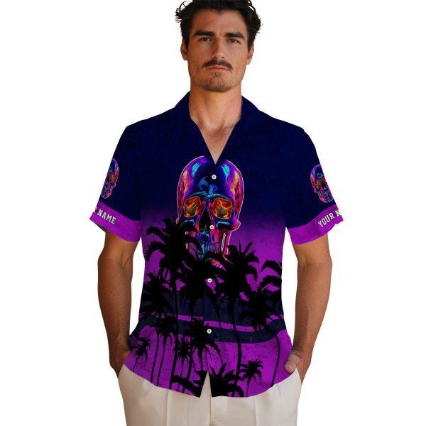 Neon Sunset Pattern Hawaiian Shirt High quality