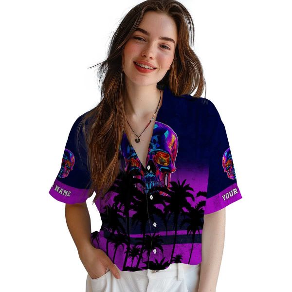 Neon Sunset Pattern Hawaiian Shirt Trendy