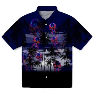 Neon Sunset Scene Hawaiian Shirt Best selling