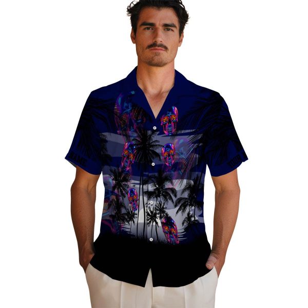 Neon Sunset Scene Hawaiian Shirt High quality