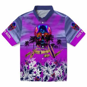 Neon Tropical Canoe Hawaiian Shirt Best selling