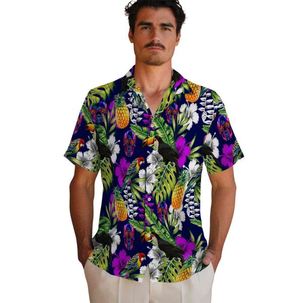 Neon Tropical Toucan Hawaiian Shirt High quality