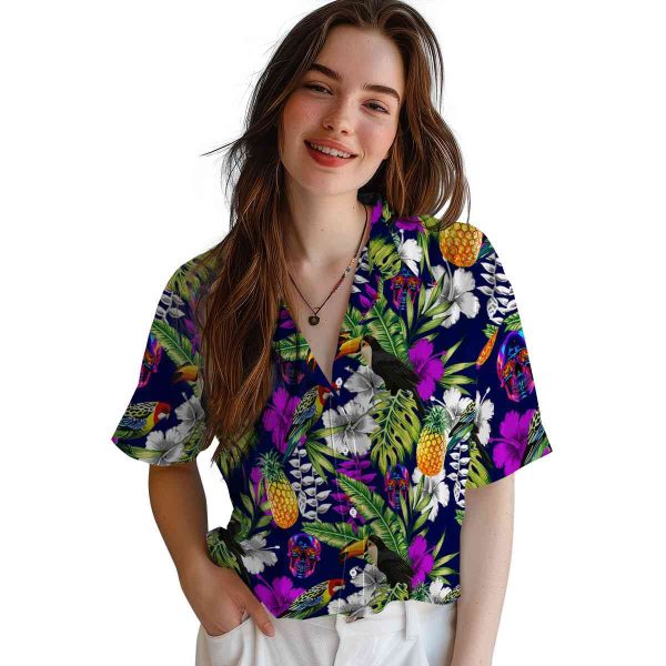 Neon Tropical Toucan Hawaiian Shirt Trendy