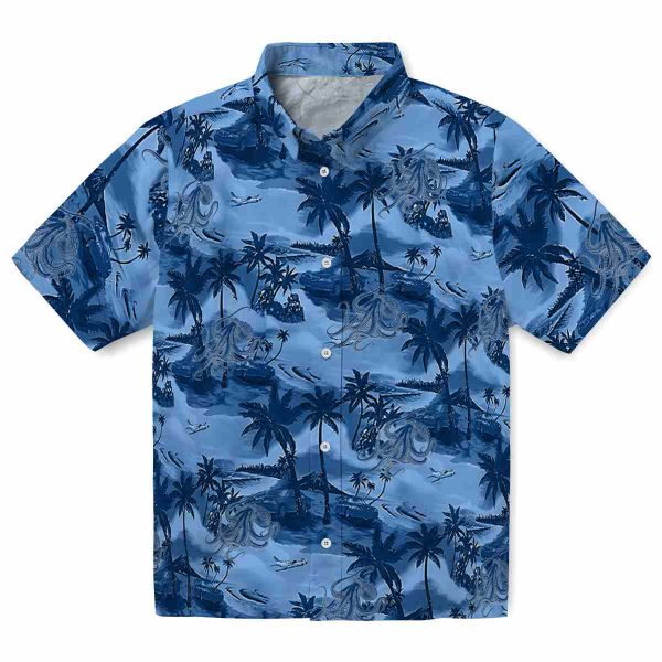 Octopus Coastal Palms Hawaiian Shirt Best selling