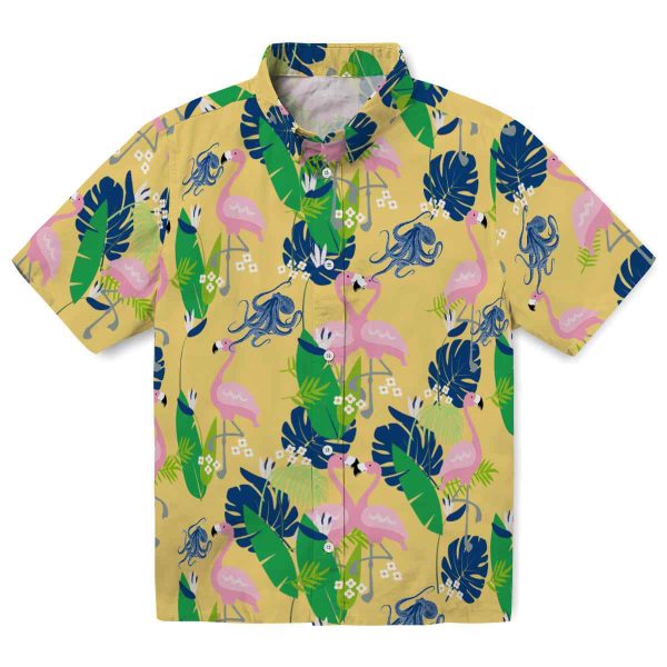 Octopus Flamingo Foliage Hawaiian Shirt Best selling