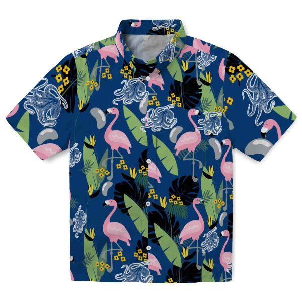 Octopus Flamingo Leaves Hawaiian Shirt Best selling