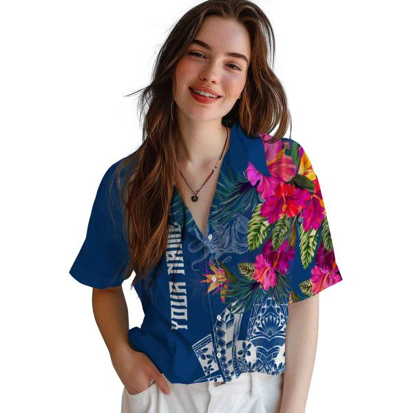 Octopus Floral Polynesian Hawaiian Shirt Trendy