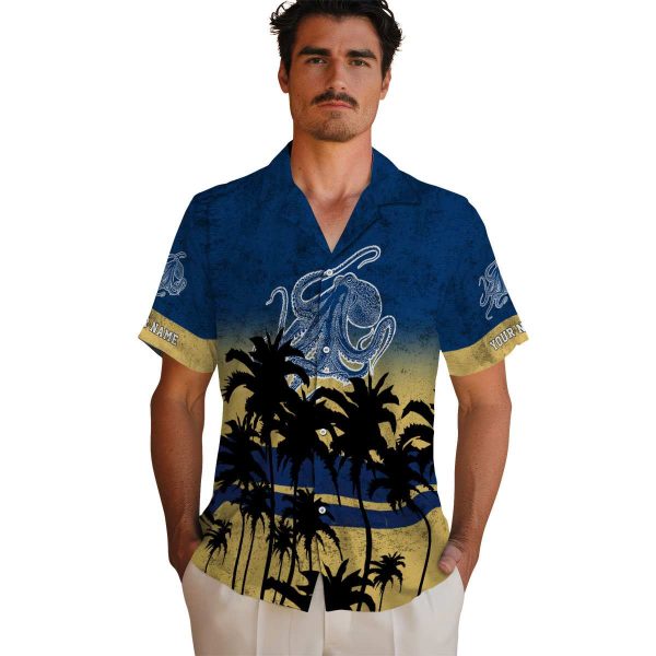 Octopus Sunset Pattern Hawaiian Shirt High quality