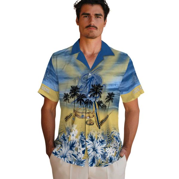 Octopus Tropical Canoe Hawaiian Shirt High quality