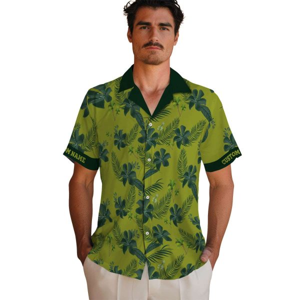 Palm Tree Botanical Print Hawaiian Shirt High quality