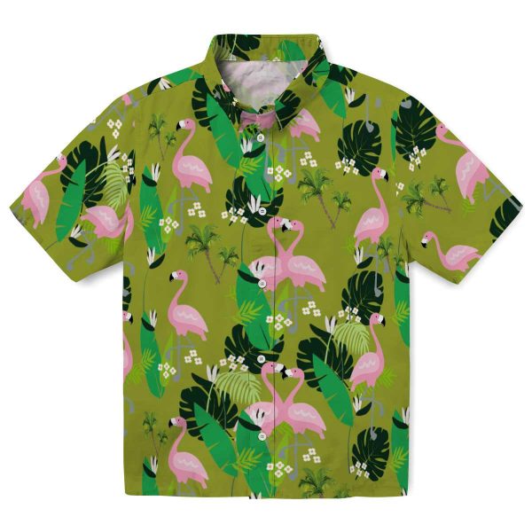 Palm Tree Flamingo Foliage Hawaiian Shirt Best selling