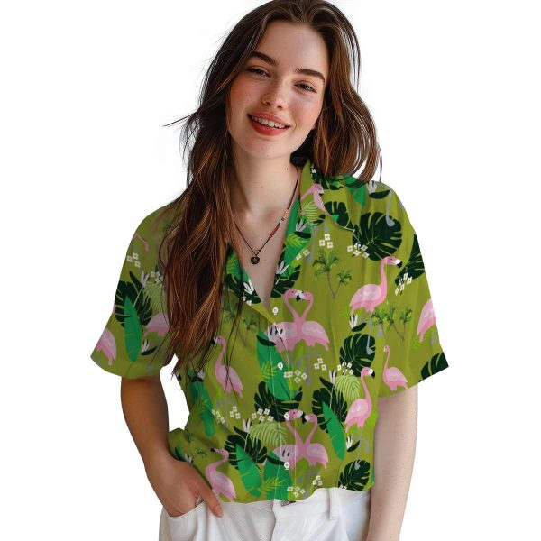 Palm Tree Flamingo Foliage Hawaiian Shirt Trendy