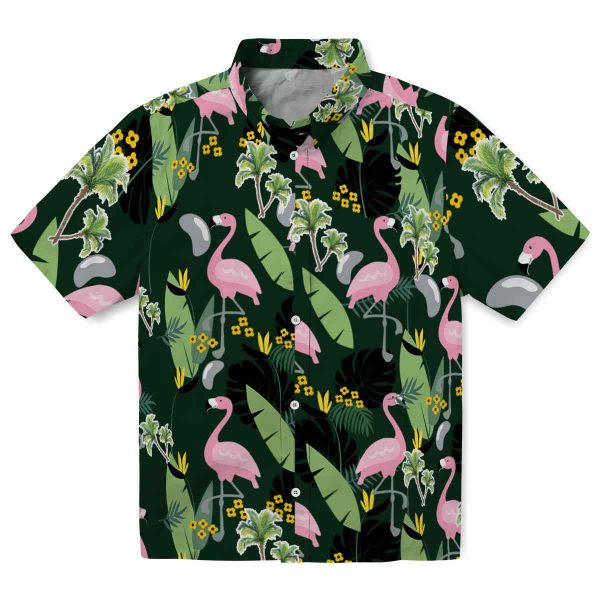 Palm Tree Flamingo Leaves Hawaiian Shirt Best selling