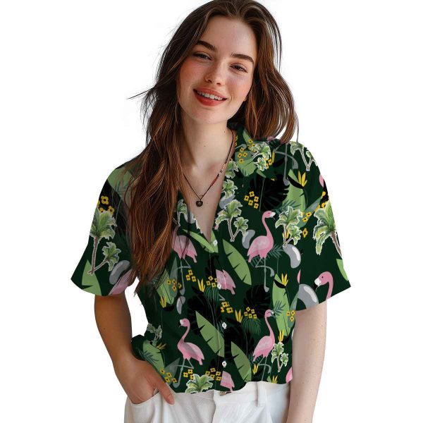 Palm Tree Flamingo Leaves Hawaiian Shirt Trendy