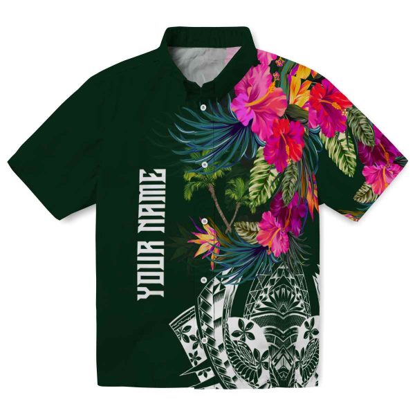 Palm Tree Floral Polynesian Hawaiian Shirt Best selling