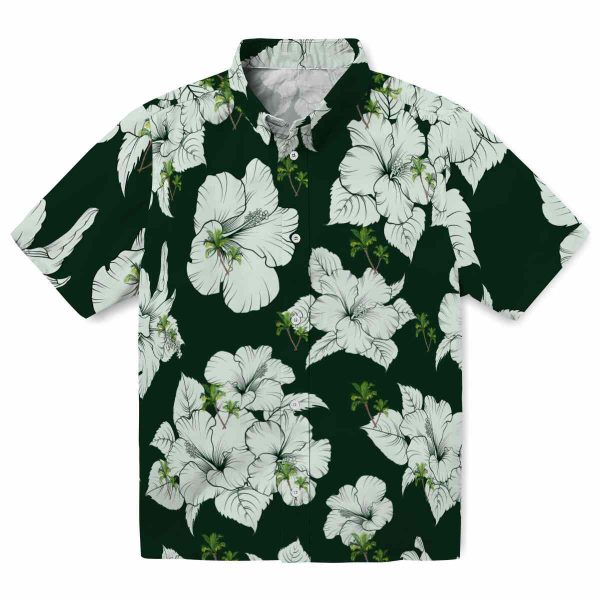 Palm Tree Hibiscus Blooms Hawaiian Shirt Best selling