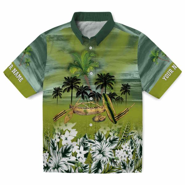 Palm Tree Tropical Canoe Hawaiian Shirt Best selling