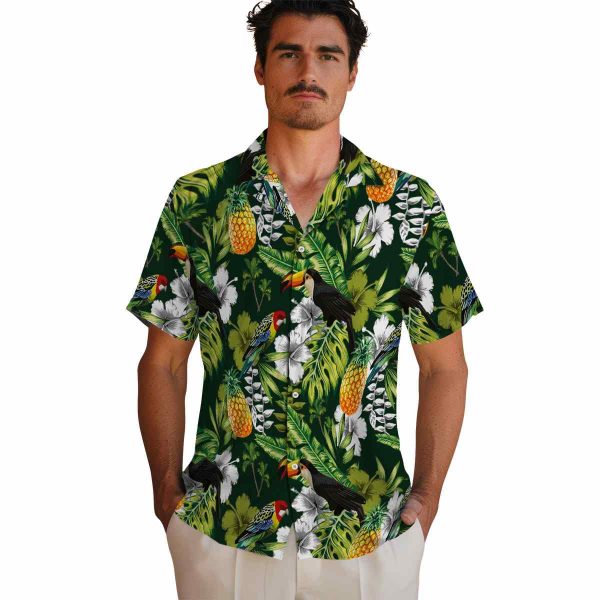 Palm Tree Tropical Toucan Hawaiian Shirt High quality