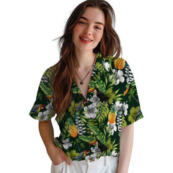 Palm Tree Tropical Toucan Hawaiian Shirt Trendy