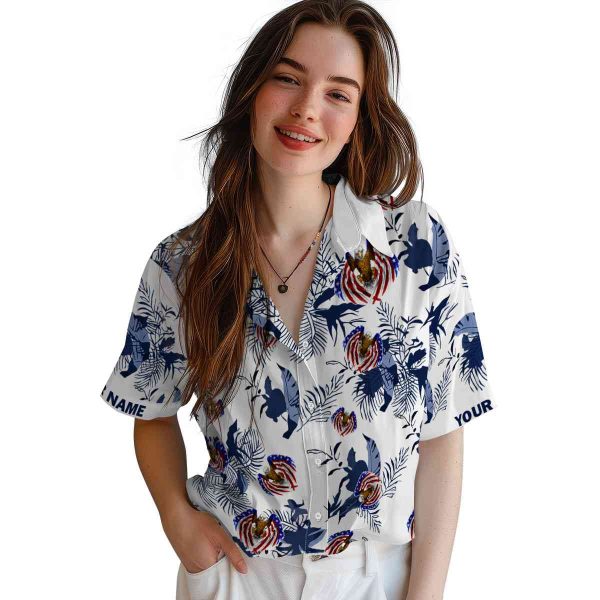 Patriotic Botanical Theme Hawaiian Shirt Trendy