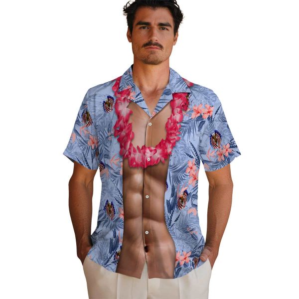 Patriotic Chest Illusion Hawaiian Shirt High quality