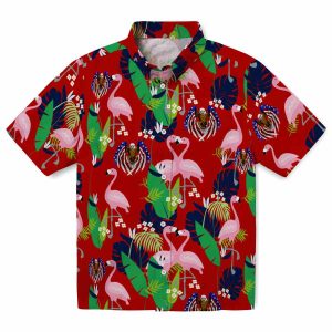 Patriotic Flamingo Foliage Hawaiian Shirt Best selling