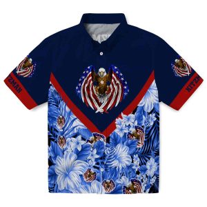 Patriotic Floral Chevron Hawaiian Shirt Best selling