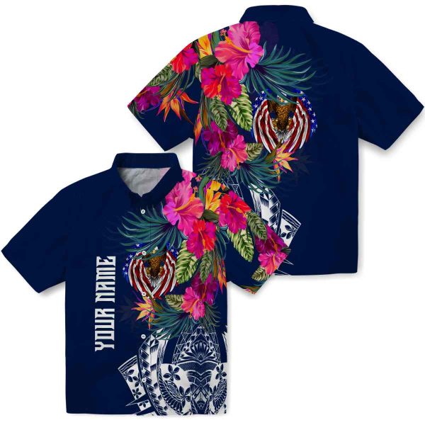 Patriotic Floral Polynesian Hawaiian Shirt Latest Model