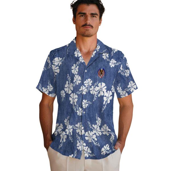 Patriotic Hibiscus Clusters Hawaiian Shirt High quality