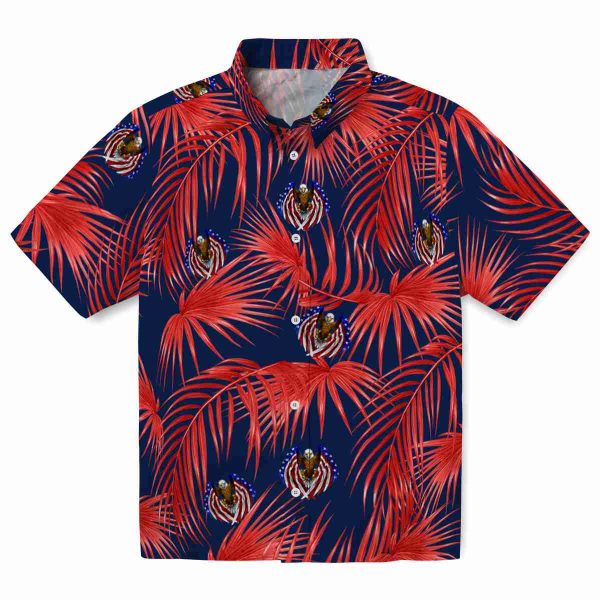 Patriotic Leafy Palms Hawaiian Shirt Best selling