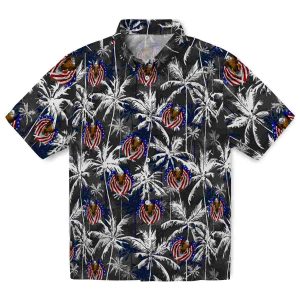 Patriotic Palm Pattern Hawaiian Shirt Best selling