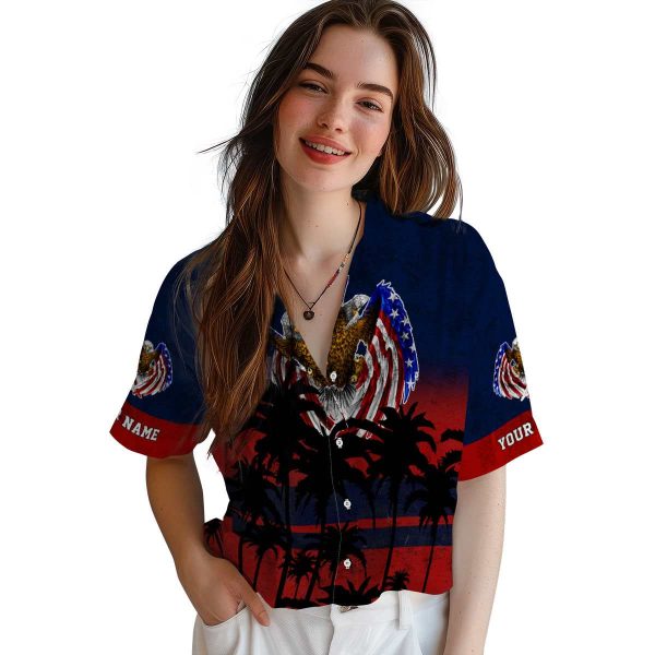 Patriotic Sunset Pattern Hawaiian Shirt Trendy