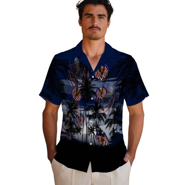 Patriotic Sunset Scene Hawaiian Shirt High quality