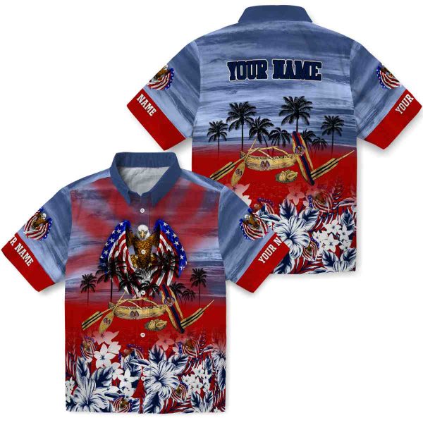 Patriotic Tropical Canoe Hawaiian Shirt Latest Model